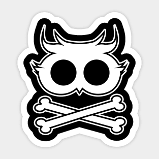 Owl Cross Bone Sticker